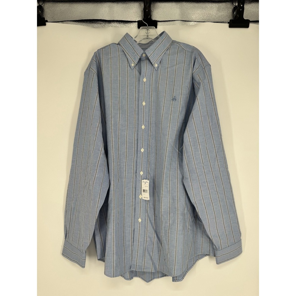 Brooks Brothers Original Polo Shirt XL Tall XLT Striped Long Sleeve Button Down